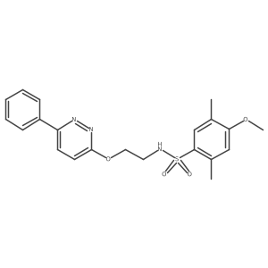 4-methoxy-2,5-dimethyl-N-(2-((6-phenylpyridazin-3-yl)oxy)ethyl)benzenesulfonamide结构式