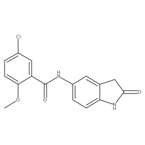 5-chloro-2-methoxy-N-(2-oxoindolin-5-yl)benzamide Structure