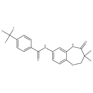 N-(3,3-dimethyl-4-oxo-2,3,4,5-tetrahydrobenzo[b][1,4]oxazepin-7-yl)-4-(trifluoromethyl)benzamide Structure