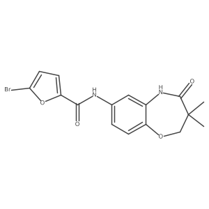 5-bromo-N-(3,3-dimethyl-4-oxo-2,3,4,5-tetrahydrobenzo[b][1,4]oxazepin-7-yl)furan-2-carboxamide Structure