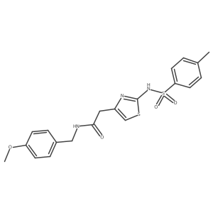 N-(4-methoxybenzyl)-2-(2-(4-methylphenylsulfonamido)thiazol-4-yl)acetamide Structure