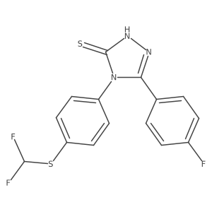 4-(4-((Difluoromethyl)thio)phenyl)-5-(4-fluorophenyl)-4h-1,2,4-triazole-3-thiol Structure