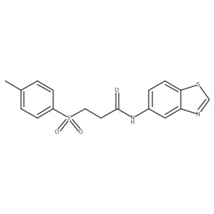 N-(benzo[d]thiazol-5-yl)-3-tosylpropanamide Structure