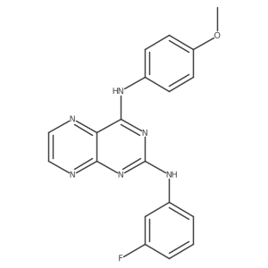 N2-(3-fluorophenyl)-N4-(4-methoxyphenyl)pteridine-2,4-diamine结构式