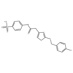2-(2-((4-chlorobenzyl)thio)thiazol-4-yl)-N-(4-sulfamoylphenyl)acetamide Structure