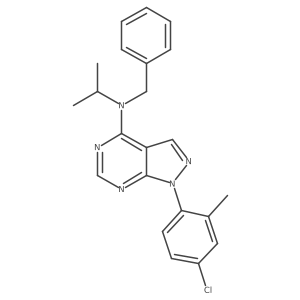 N-benzyl-1-(4-chloro-2-methylphenyl)-N-isopropyl-1H-pyrazolo[3,4-d]pyrimidin-4-amine Structure