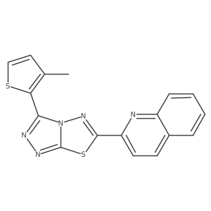2-[3-(3-Methylthiophen-2-yl)[1,2,4]triazolo[3,4-b][1,3,4]thiadiazol-6-yl]quinoline Structure