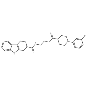 N-{4-[4-(3-chlorophenyl)piperazin-1-yl]-4-oxobutyl}-1,3,4,9-tetrahydro-2H-beta-carboline-2-carboxamide结构式