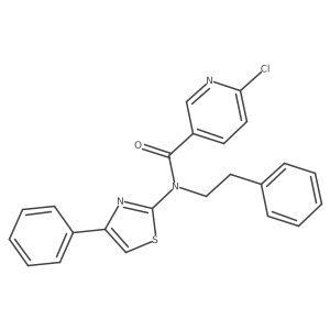 6-Chloro-N-(4-phenyl-1,3-thiazol-2-YL)-N-(2-phenylethyl)pyridine-3-carboxamide Structure
