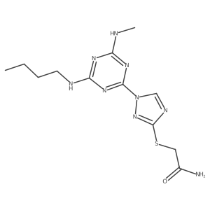 2-({1-[4-(butylamino)-6-(methylamino)-1,3,5-triazin-2-yl]-1H-1,2,4-triazol-3-yl}thio)acetamide Structure