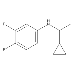 N-(1-cyclopropylethyl)-3,4-difluoroaniline结构式