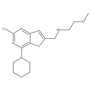(2-Chloro-4-morpholin-4-yl-thieno[3,2-d]pyrimidin-6-ylmethyl)-(2-methoxy-ethyl)-amine Structure