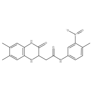 2-(6,7-dimethyl-3-oxo-1,2,3,4-tetrahydroquinoxalin-2-yl)-N-(4-methyl-3-nitrophenyl)acetamide Structure