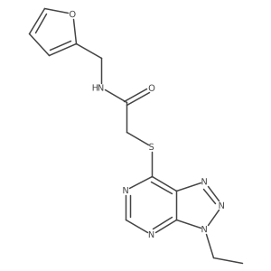 2-((3-ethyl-3H-[1,2,3]triazolo[4,5-d]pyrimidin-7-yl)thio)-N-(furan-2-ylmethyl)acetamide结构式