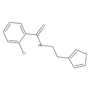 2-chloro-N-[2-(thiophen-3-yl)ethyl]benzamide结构式