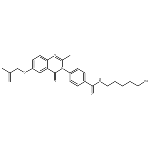 N-(5-hydroxypentyl)-4-{2-methyl-6-[(2-methylprop-2-en-1-yl)oxy]-4-oxoquinazolin-3(4H)-yl}benzamide Structure