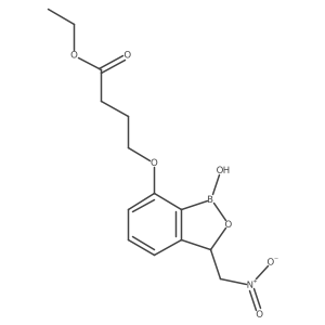 4-(1-Hydroxy-3-nitromethyl-1,3-dihydro-benzo[c][1,2]oxaborol-7-yloxy)-butyric acid ethyl ester Structure