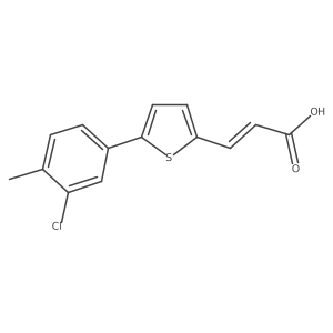 3-[5-(3-Chloro-4-methylphenyl)-2-thienyl]-2-propenoic acid Structure