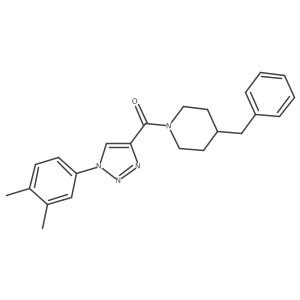 (4-benzylpiperidin-1-yl)(1-(3,4-dimethylphenyl)-1H-1,2,3-triazol-4-yl)methanone结构式
