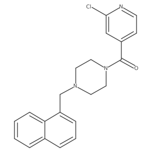 O=C(c1ccnc(Cl)c1)N1CCN(Cc2cccc3ccccc23)CC1结构式