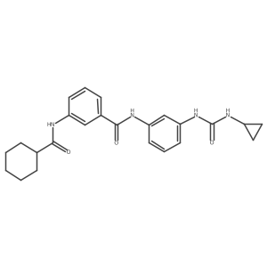 3-cyclohexaneamido-N-{3-[(cyclopropylcarbamoyl)amino]phenyl}benzamide Structure