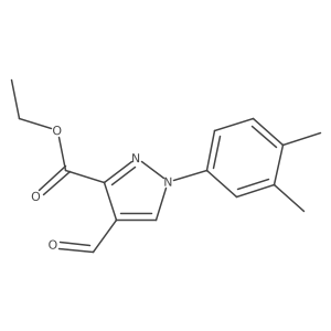 Ethyl 1-(3,4-dimethylphenyl)-4-formyl-1H-pyrazole-3-carboxylate Structure