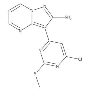 3-(6-Chloro-2-(methylthio)pyrimidin-4-yl)pyrazolo[1,5-a]pyrimidin-2-amine Structure