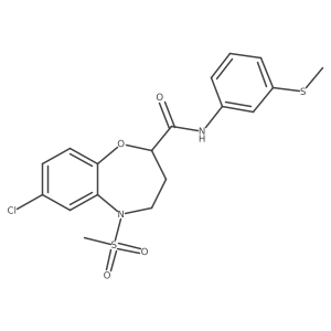 7-Chloro-5-methanesulfonyl-N-[3-(methylsulfanyl)phenyl]-2,3,4,5-tetrahydro-1,5-benzoxazepine-2-carboxamide Structure