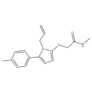 2-((1-allyl-5-(p-tolyl)-1H-imidazol-2-yl)thio)-N-methylacetamide结构式