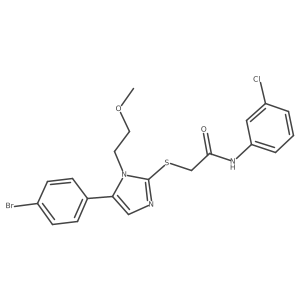 2-((5-(4-bromophenyl)-1-(2-methoxyethyl)-1H-imidazol-2-yl)thio)-N-(3-chlorophenyl)acetamide Structure