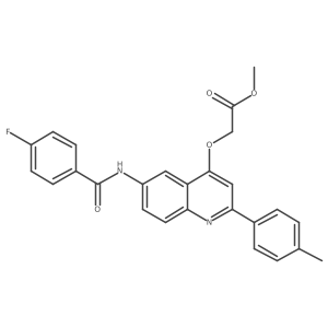 Methyl 2-((6-(4-fluorobenzamido)-2-(p-tolyl)quinolin-4-yl)oxy)acetate Structure