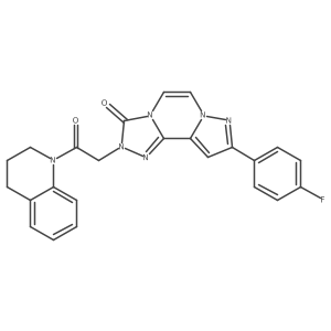 4-[2-(3,4-dihydro-2H-quinolin-1-yl)-2-oxoethyl]-11-(4-fluorophenyl)-3,4,6,9,10-pentazatricyclo[7.3.0.02,6]dodeca-1(12),2,7,10-tetraen-5-one Structure