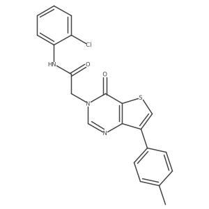 N-(2-chlorophenyl)-2-[7-(4-methylphenyl)-4-oxothieno[3,2-d]pyrimidin-3(4H)-yl]acetamide结构式