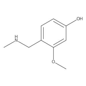 3-Methoxy-4-[(methylamino)methyl]phenol结构式