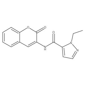 1-ethyl-N-(2-oxo-2H-chromen-3-yl)-1H-pyrazole-5-carboxamide Structure