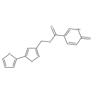 (5-(Furan-2-yl)isoxazol-3-yl)methyl 6-oxo-1,6-dihydropyridine-3-carboxylate结构式