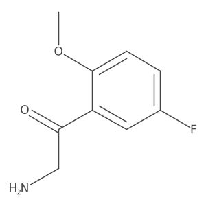 2-Amino-1-(5-fluoro-2-methoxyphenyl)ethan-1-one结构式
