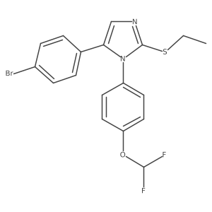 5-(4-bromophenyl)-1-(4-(difluoromethoxy)phenyl)-2-(ethylthio)-1H-imidazole Structure