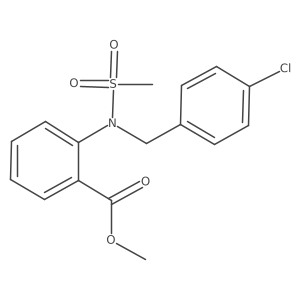 Methyl 2-[(4-chlorobenzyl)(methylsulfonyl)amino]benzoate结构式