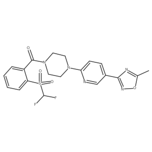 (2-((Difluoromethyl)sulfonyl)phenyl)(4-(5-(5-methyl-1,2,4-oxadiazol-3-yl)pyridin-2-yl)piperazin-1-yl)methanone结构式