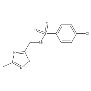 4-chloro-N-((3-methyl-1,2,4-oxadiazol-5-yl)methyl)benzenesulfonamide Structure