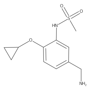 N-(5-(Aminomethyl)-2-cyclopropoxyphenyl)methanesulfonamide结构式