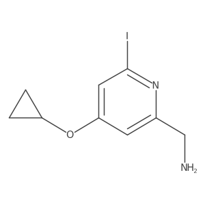 (4-Cyclopropoxy-6-iodopyridin-2-YL)methanamine Structure