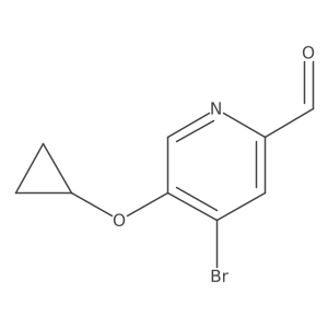 4-Bromo-5-cyclopropoxypicolinaldehyde结构式