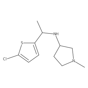 N-[1-(5-chlorothiophen-2-yl)ethyl]-1-methylpyrrolidin-3-amine结构式