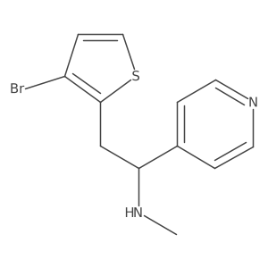 4-Pyridinemethanamine, I+/--[(3-bromo-2-thienyl)methyl]-N-methyl-结构式