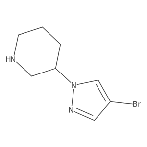 3-(4-bromo-1H-pyrazol-1-yl)piperidine Structure