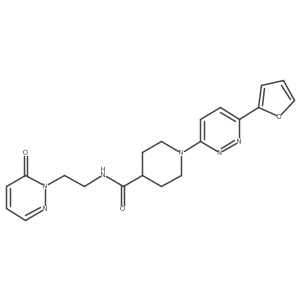 1-(6-(furan-2-yl)pyridazin-3-yl)-N-(2-(6-oxopyridazin-1(6H)-yl)ethyl)piperidine-4-carboxamide结构式