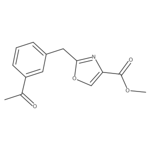 2-(3-Acetyl-benzyl)-oxazole-4-carboxylic acid methyl ester结构式