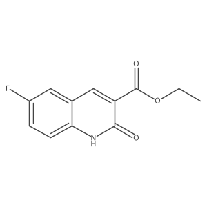 6-Fluorohydroxyquinoline-3-carboxylic acid ethyl ester Structure